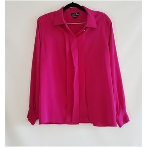 🌺David Matthew Button Down Long Sleeve Pleat Shir